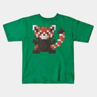 Cute Red Panda Pixel! Kids T-Shirt